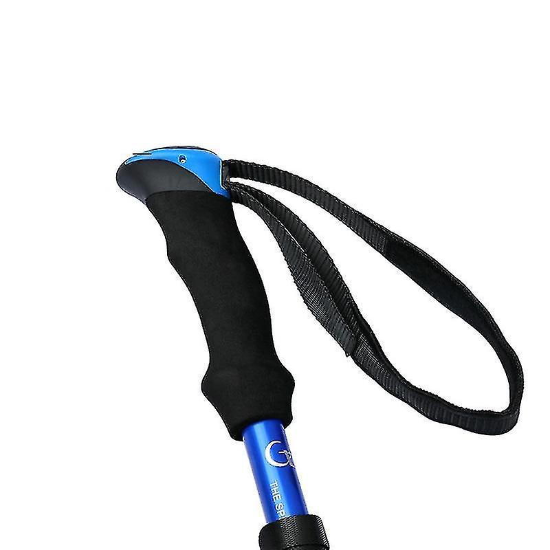 T Handle Short Black Multi Function Foldable Trekking Pole