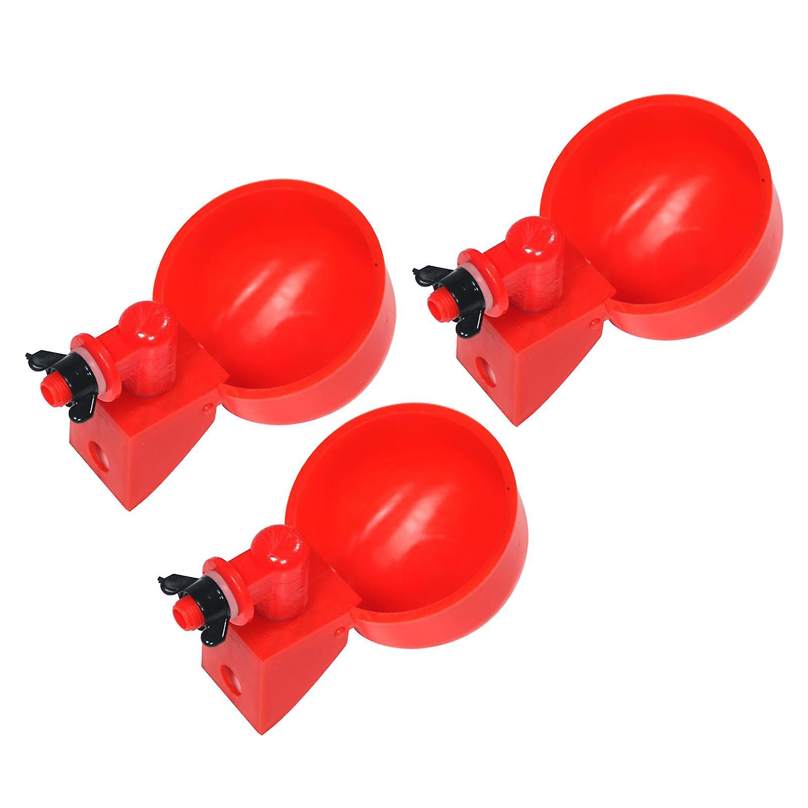 3xAutomatic Watering Cups Poultry Drinker Waterer Chicken Duck Quail Pigeon