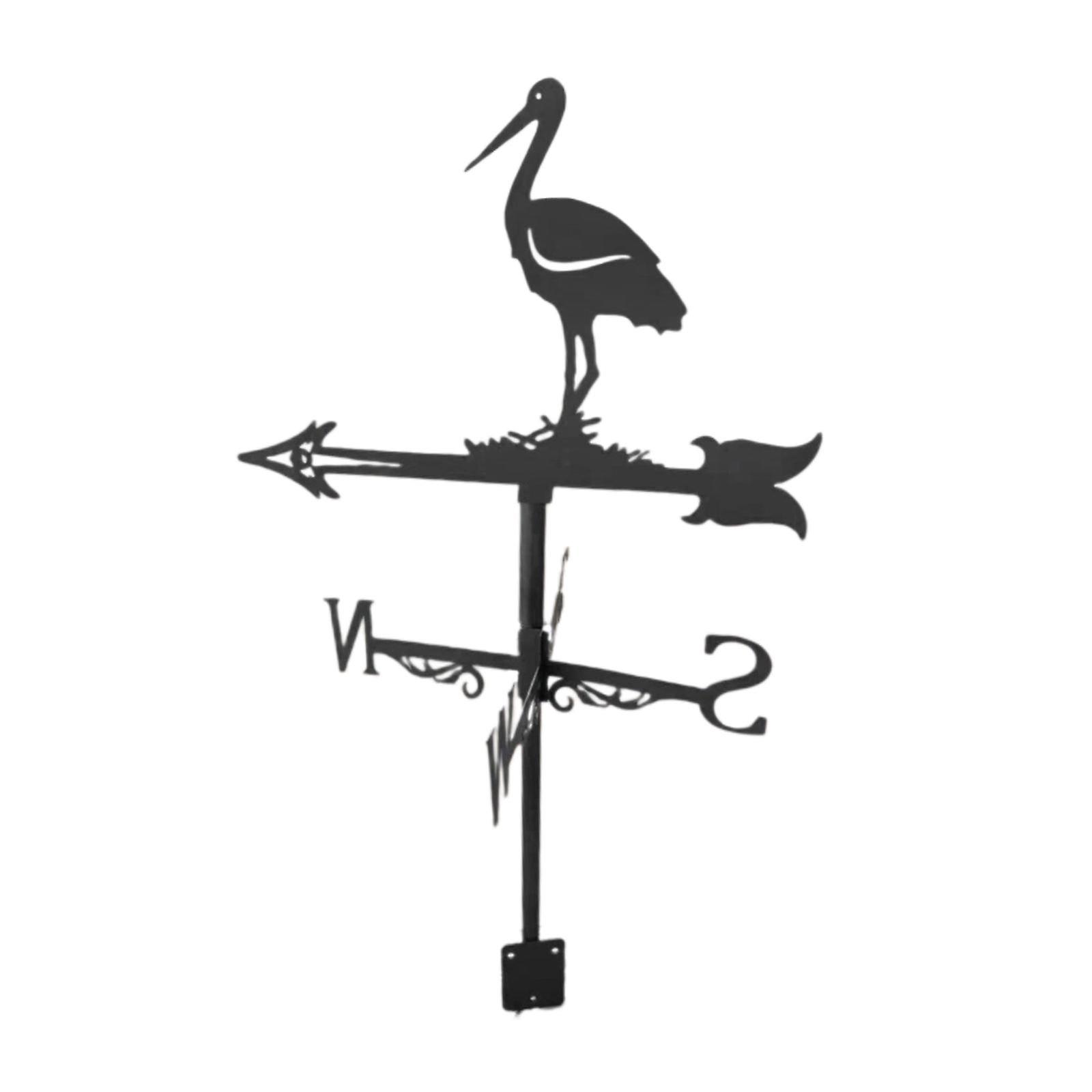 Retro Metal Weathervane Weather Vane Wind Direction Indicator Brids