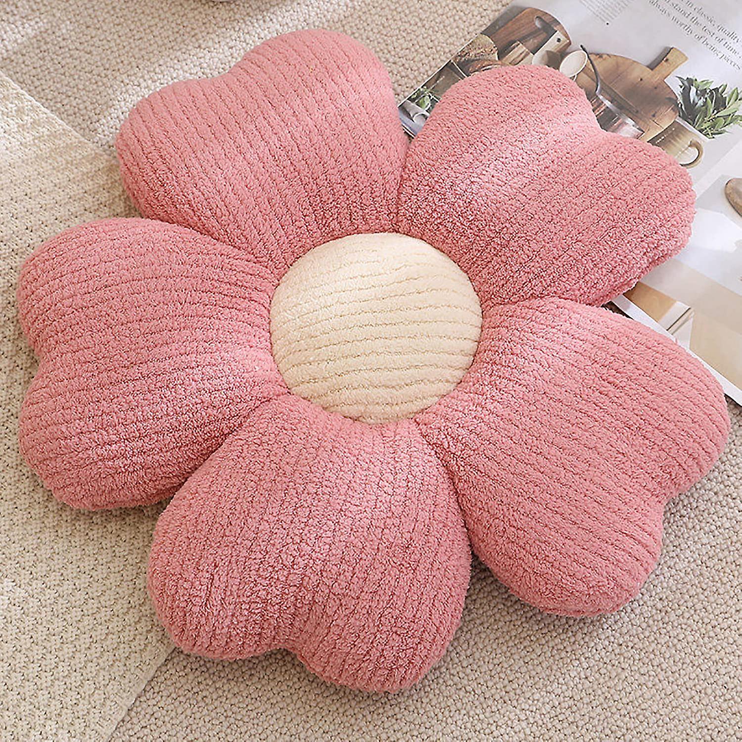 Skin-friendly Plush Petal Throw Pillow. Soft And Comfortable, Fluffy And Full, Meticulous Workmanship. (19inch, White 1)