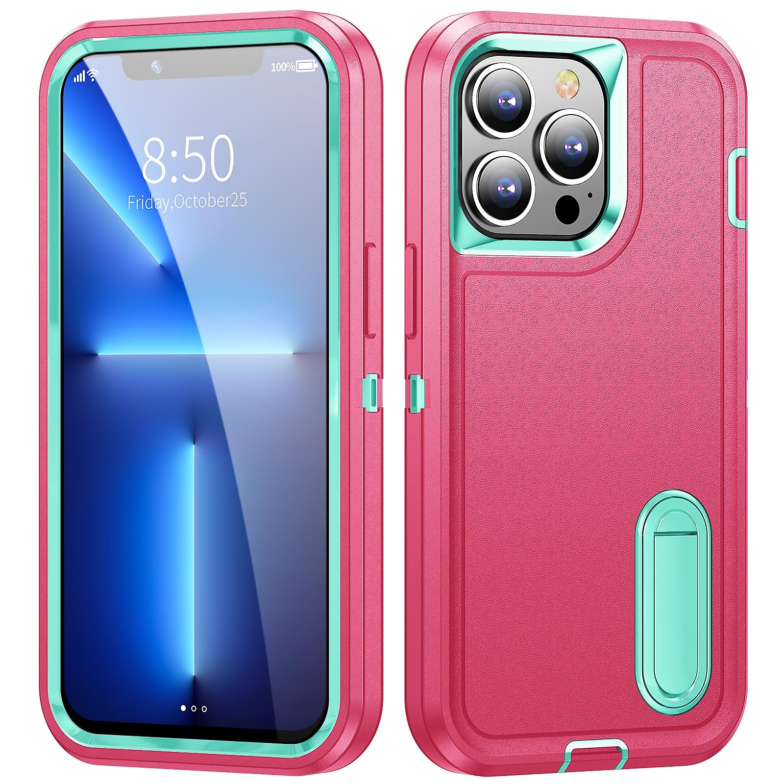 3 in 1 Rugged Holder Case For iPhone 13 Pro