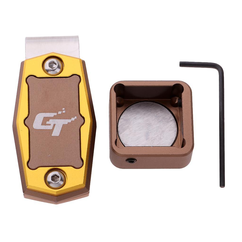 Magnetic Billiard Chalk Holder Pool Cue Sticks Accessory with Clip Brown