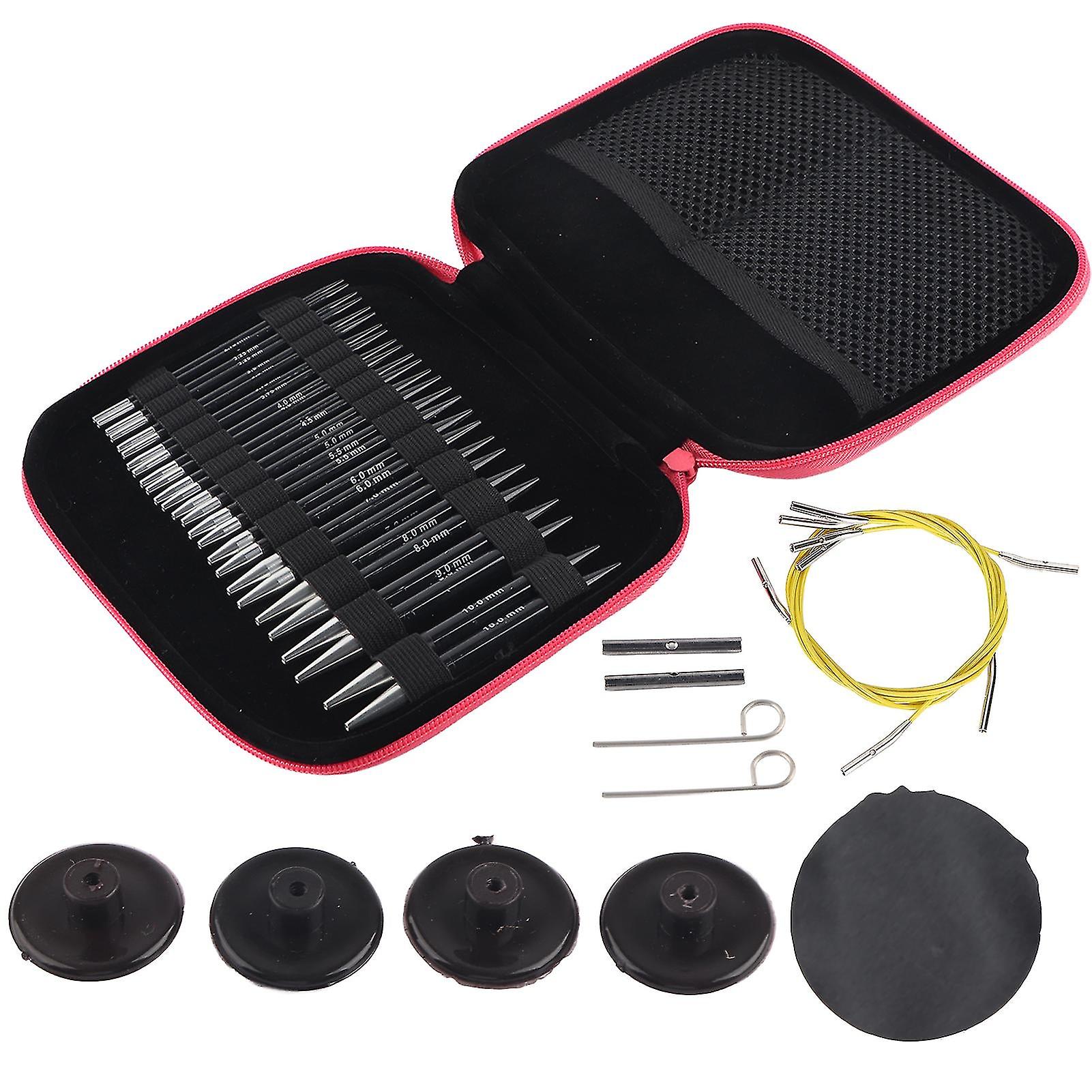 Knitting Needles Set Interchangeable Portable Removable Sweater Circular Knitting Tools