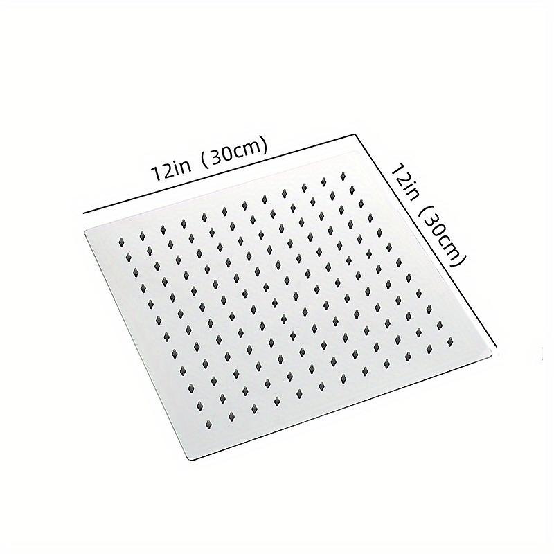 1pc Ultra-thin Stainless Steel Rainfall Shower Head - Enhance Your Bathing Experience With A Soothing Spray