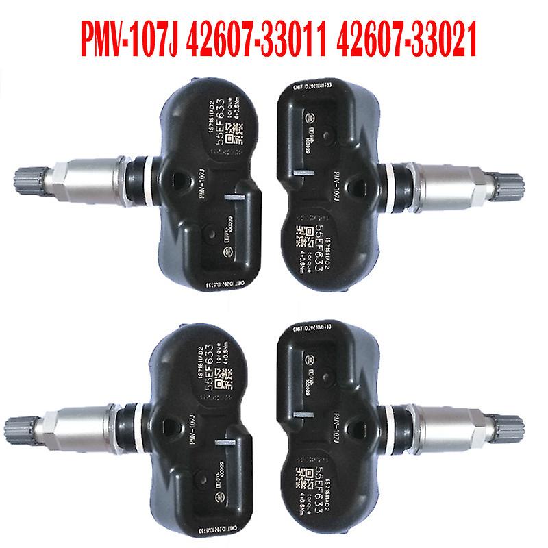 4pc per Corolla Rav4 Yaris Avalone Ct200h Rx350 Rx450 Tpms Sensore di monitoraggio della pressione dei pneumatici 42607-33021 42607-33011 PMV-107J 315MHz