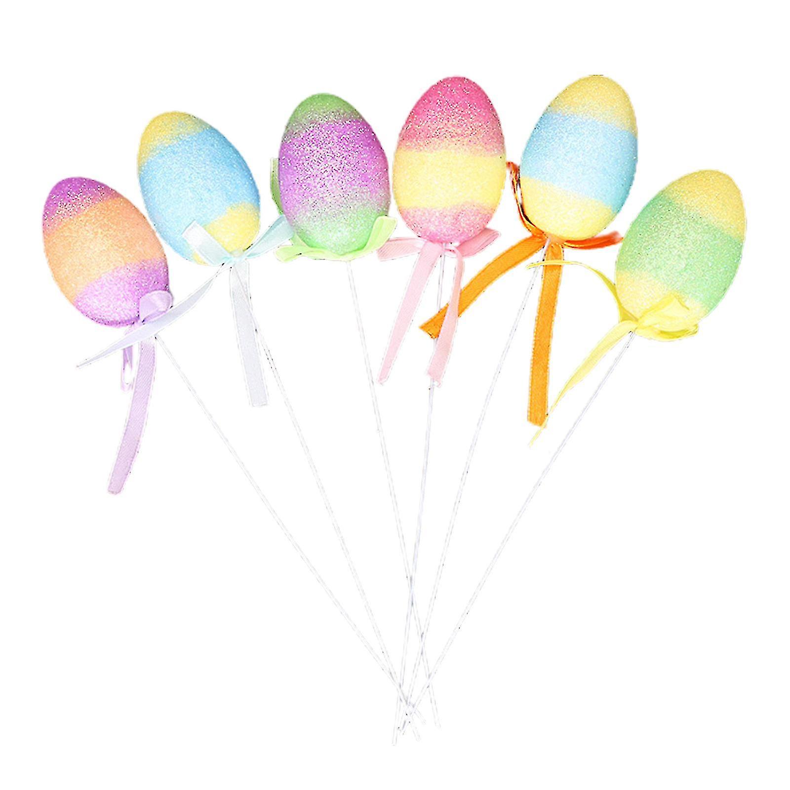 Sequins Eggs Foam Easter Decor Home Party Holiday Decorations Multicolor Plastic