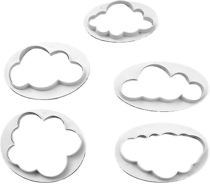 Cloud Cookie Mould Set Of 5 Plastic Fondant Cutter Gum Paste Cutter Cookie Cake Mold