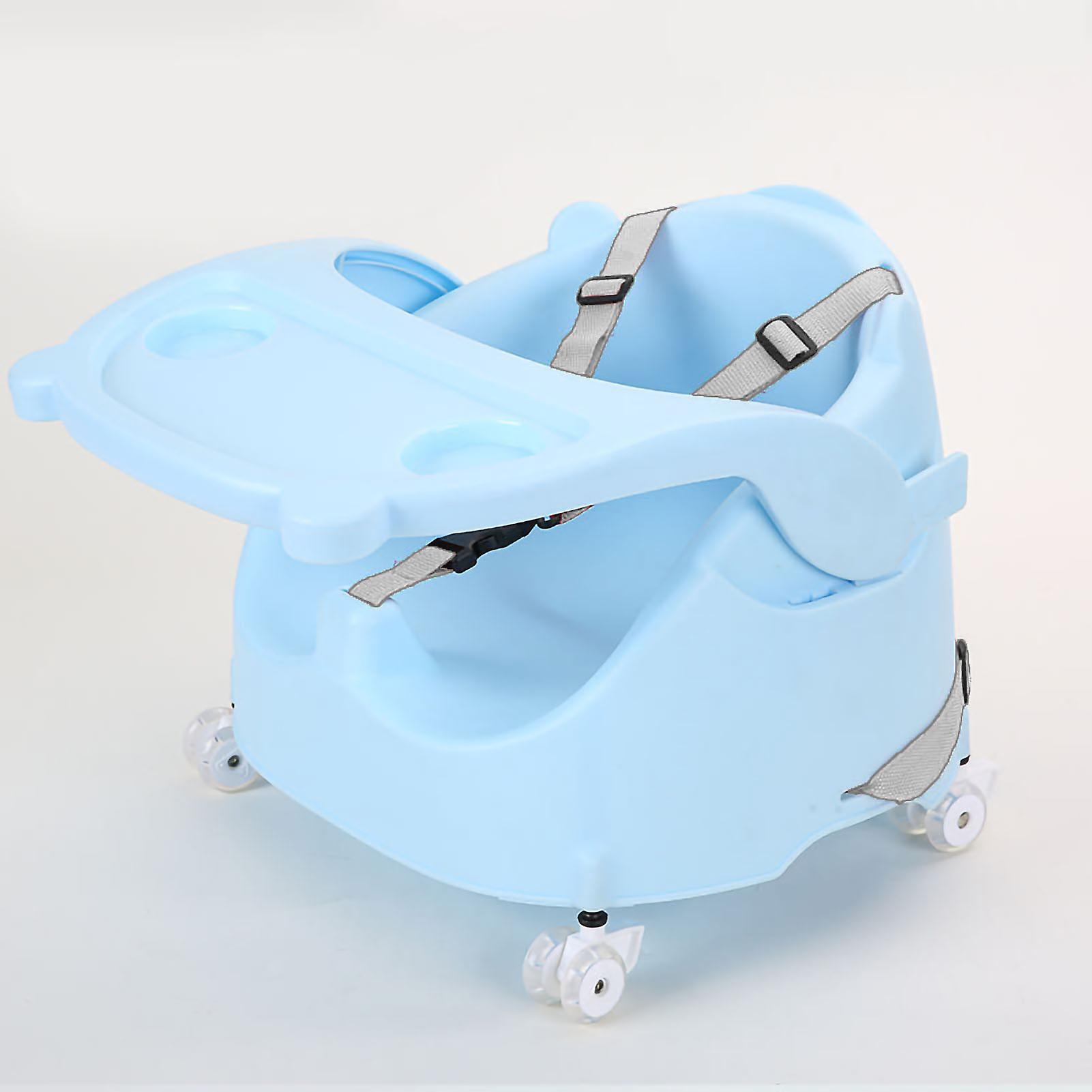 ベビーチェアポータブル多機能調整可能ベビーアクティビティシート、遊び時間の食事用のシートベルトとホイール付き