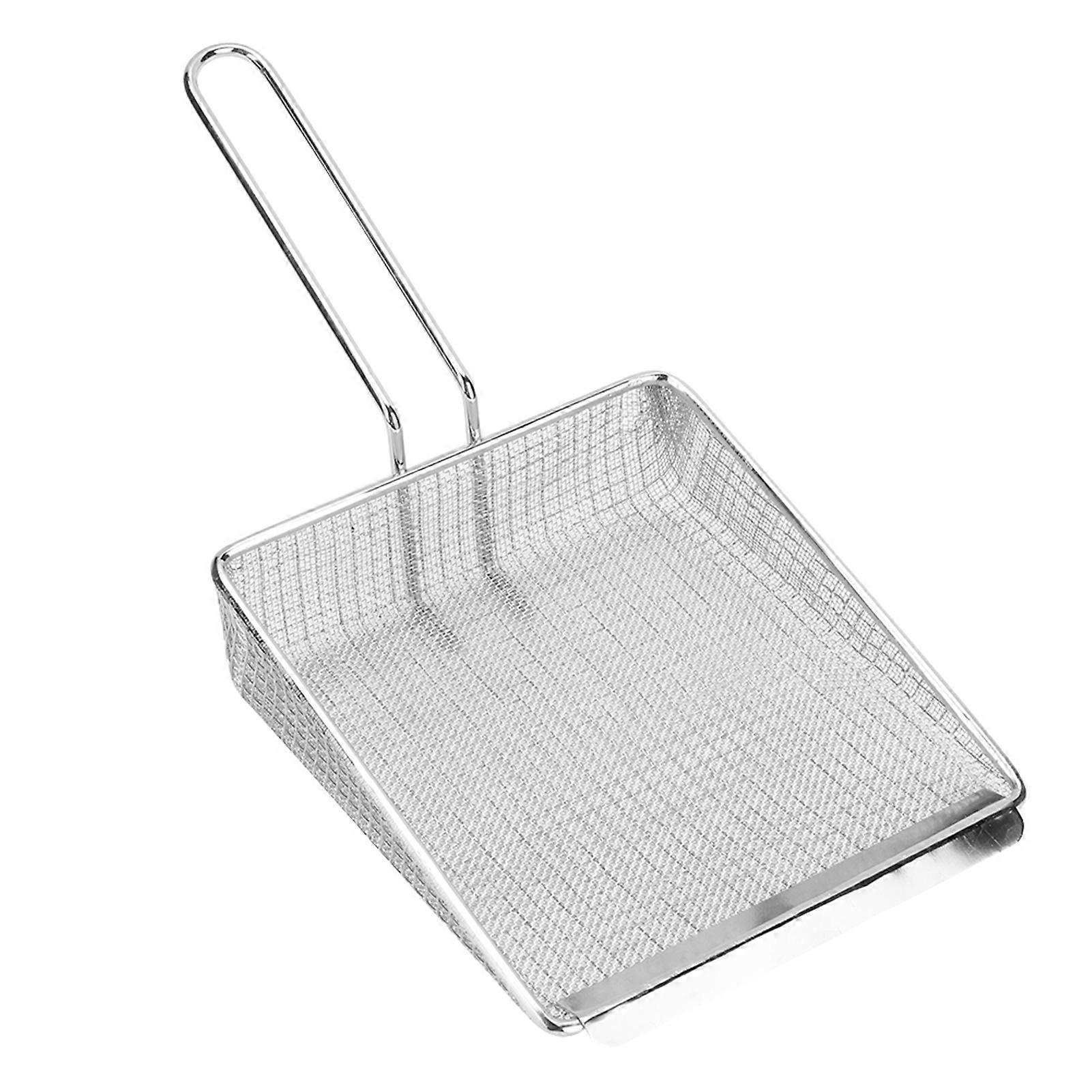 Pelle à frites multifonction en acier inoxydable, ustensile de cuisine, filtre à mailles haute densité