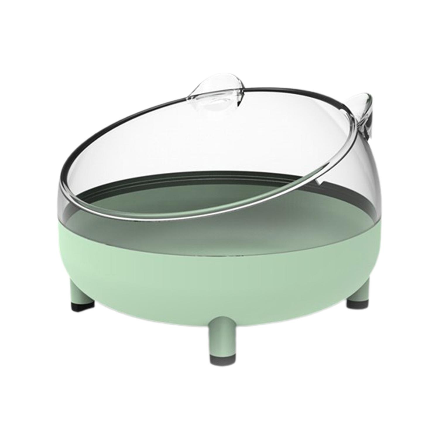 Dog Food Container Dual-use Large Capacity PP Four Corner Cat Ear Healthy Feeding Bowl for Kitty