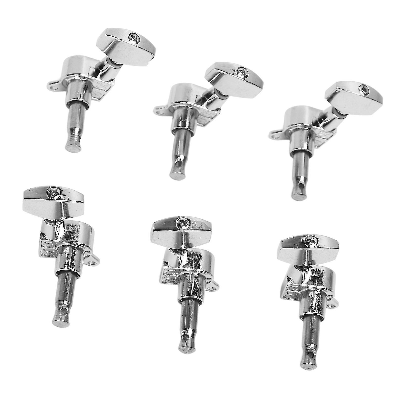 6PCS Metal Guitar Tuning Pegs Replacement Fully Enclosed String Machine Heads 3 Left 3 Right