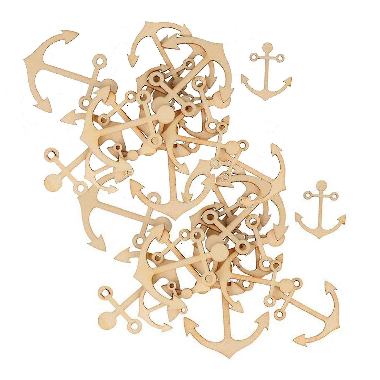 120 mini wooden decorations - Boat anchors