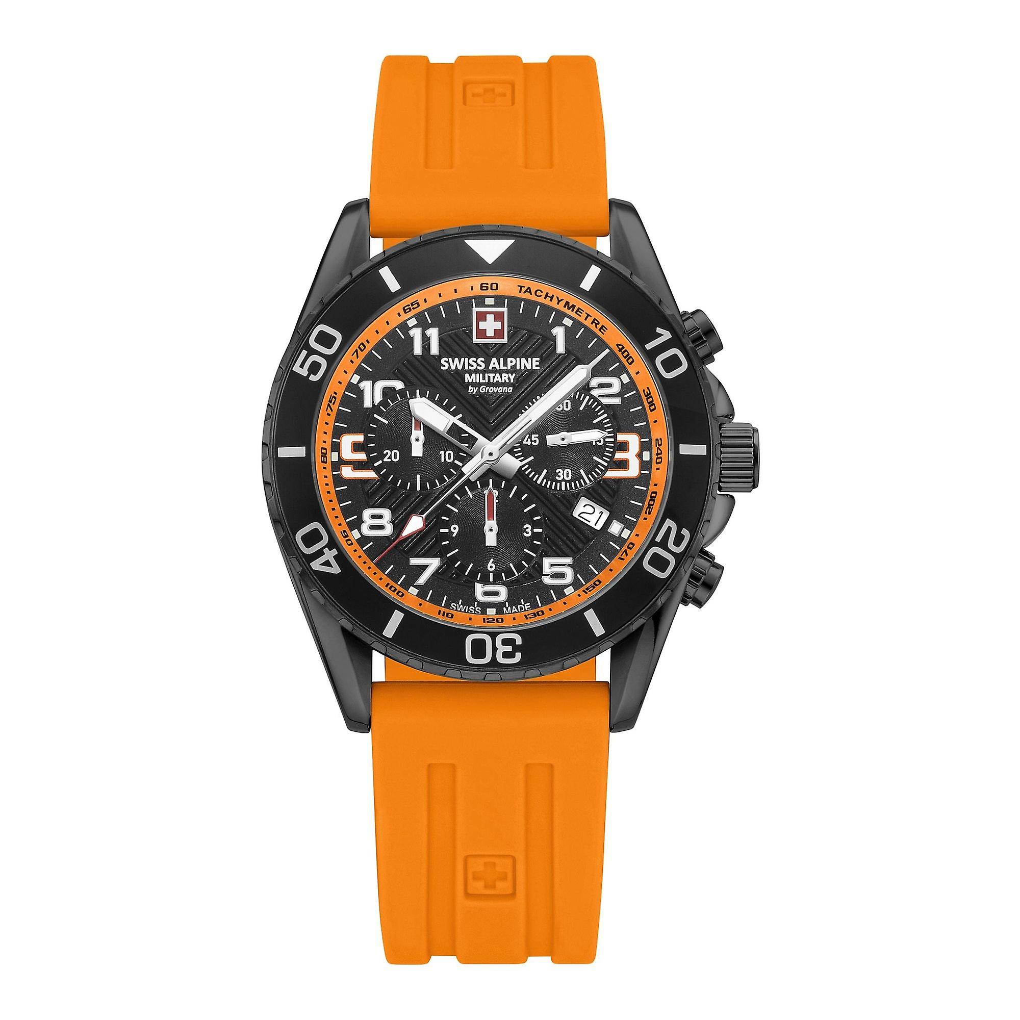 Swiss Alpine Military Men's Watch Chronograph Analog Quartz 7029.9879SAM Silicone