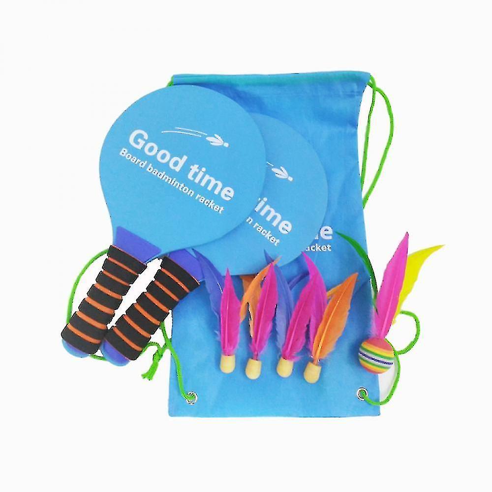 Badminton Nets Badminton Indoor Sports Racket Set With Racket Shuttlecock Cricket Blue