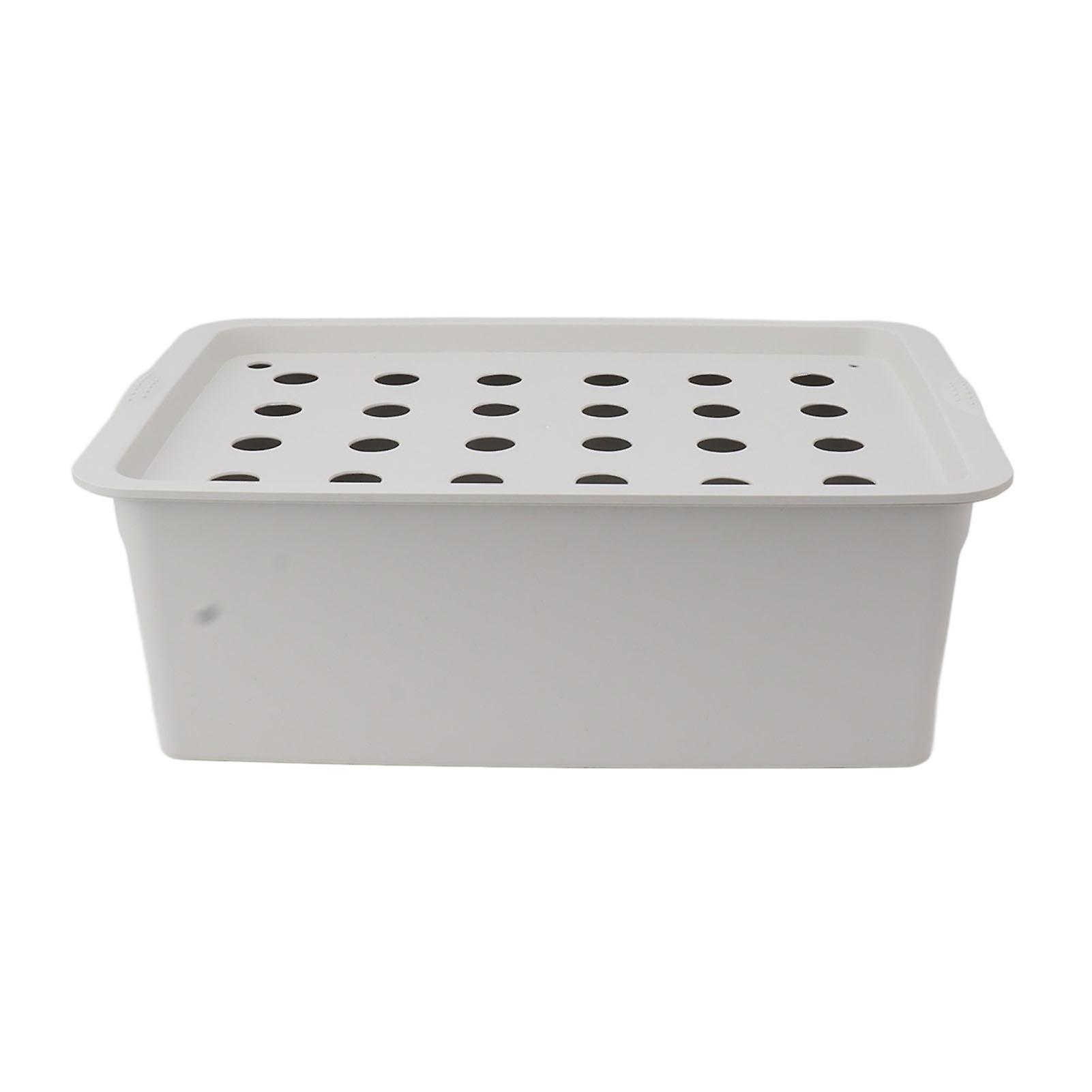 24 Holes Gray Hydroponic Growing Box with Timer & Oxygen Pump