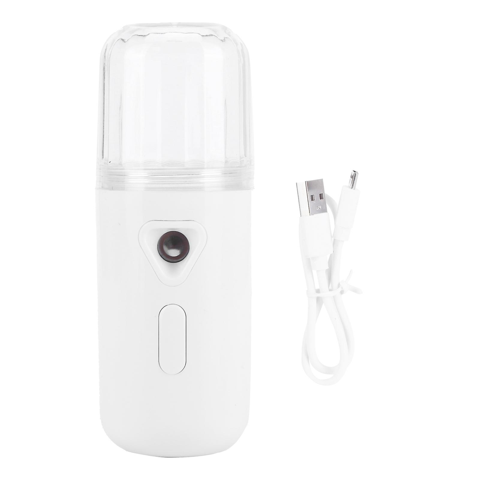 30ml Mini USB Humidifier, Nano Atomization, Moisturizing Facial Mist, White