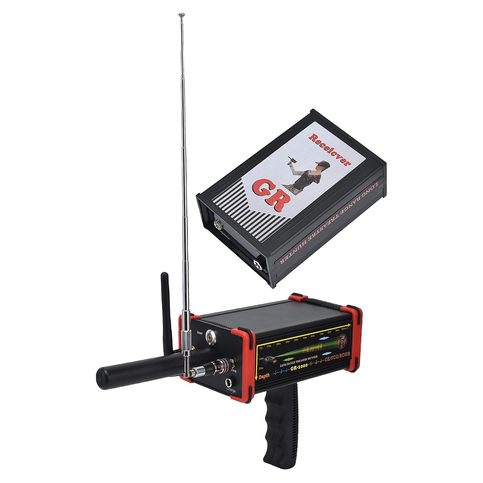 金属探知機地下金属スキャナー1000m範囲ゴールドシルバー銅100-240VEUプラグレッドフレーム用トレジャーファインダー