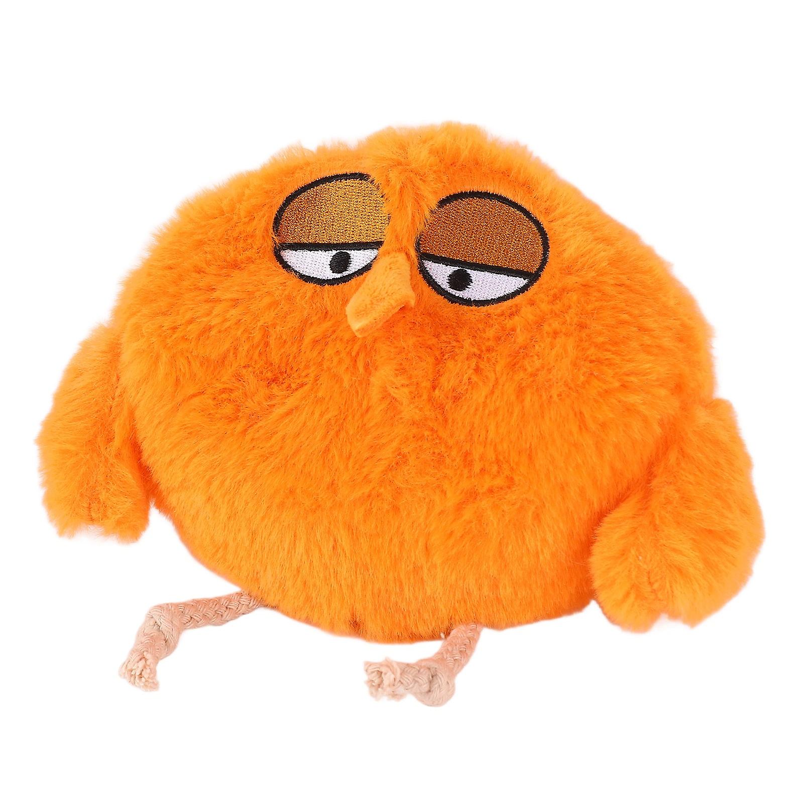 Orange Plush Dog Toy Cover Removable Washable Soft Comfortable