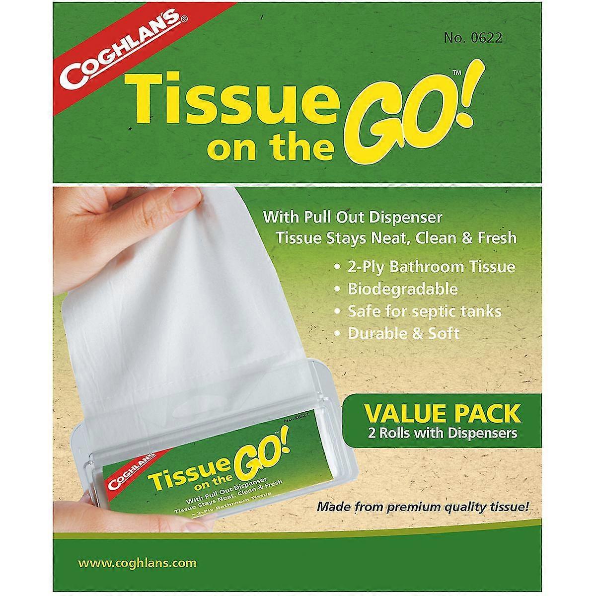 Coghlan's Tissue On The Go! (2 Pack) Pocket Size w/ Dispensers, Camping Survival
