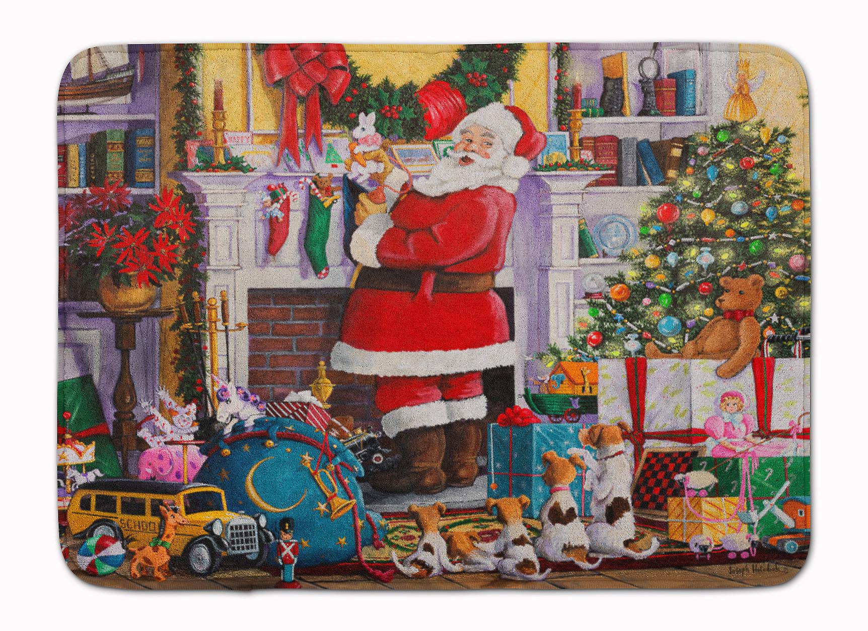 Caroline`s treasures moș crăciun plasarea prezintă machine lavabile memory foam mat multicolore 19 x 27