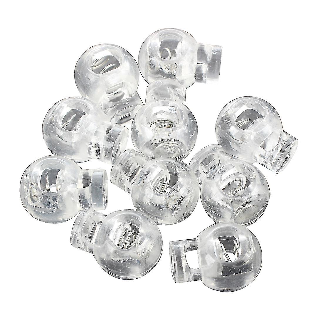 Plastic Toggle Spring Stop Single Hole String Cord Locks 10 Pcs