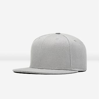 Classic Snapback Hat Hip Hop Flat Bill Visor Cap - Unisex Adult Adjustable Baseball Hats, Gray