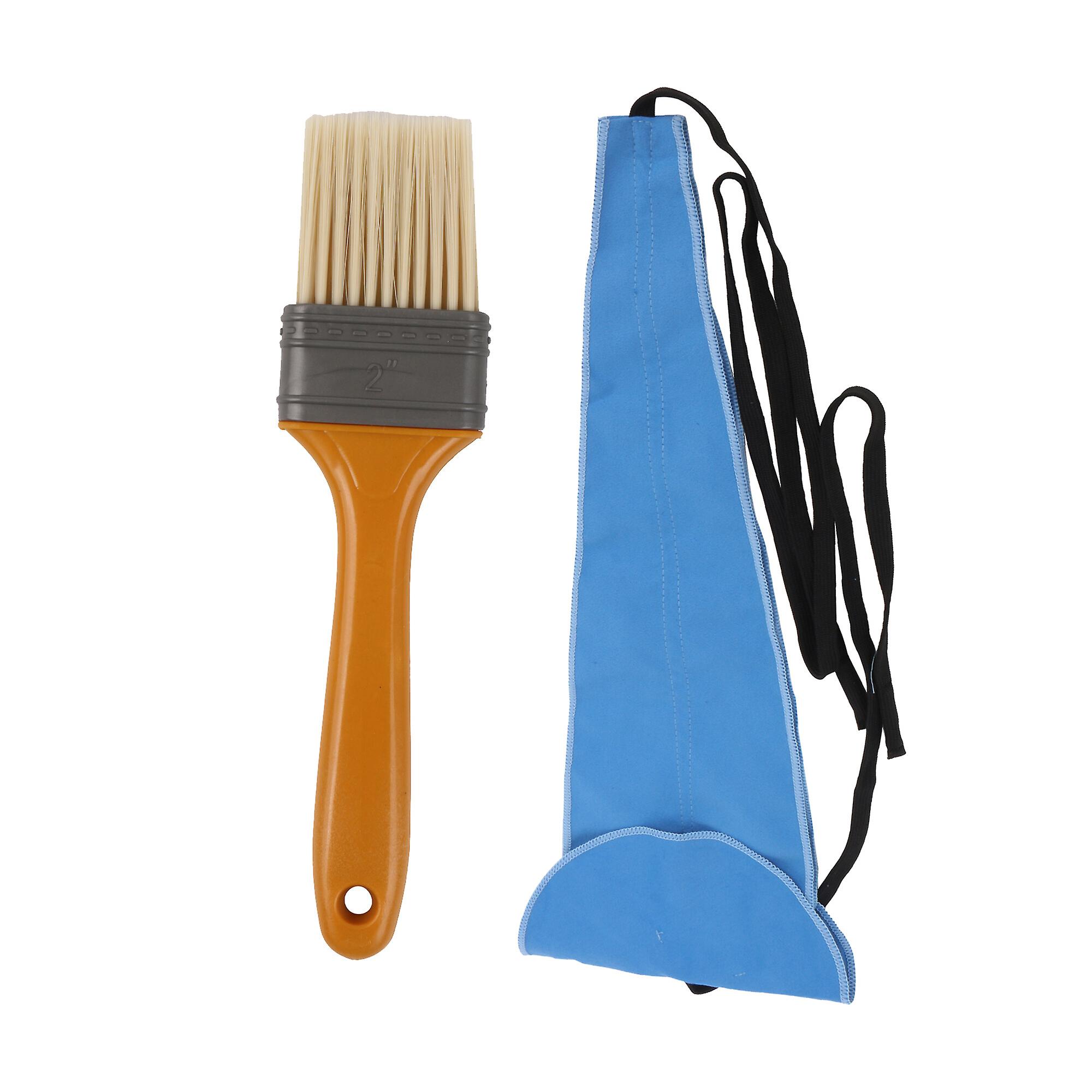 2 Pcs Paint Brush for Professional Painter 2Inch Yellow w/ Cleaning Cloth
