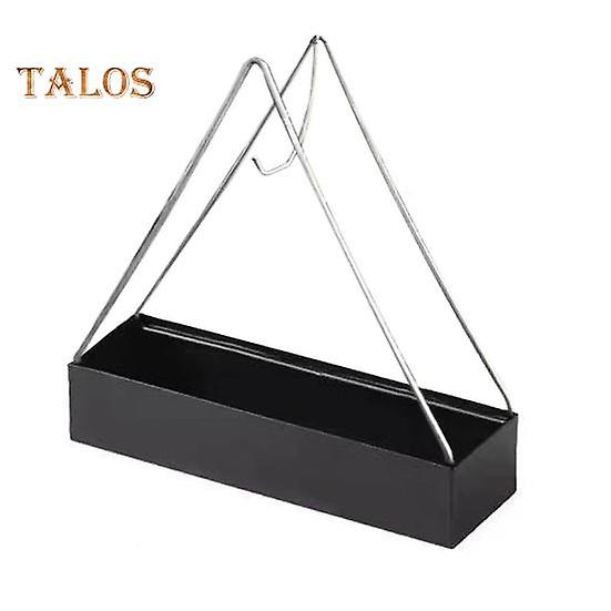 Porte-bobine anti-moustiques en fer, design triangulaire, porte-encens avec cendrier, ignifuge, design suspendu, vert et noir