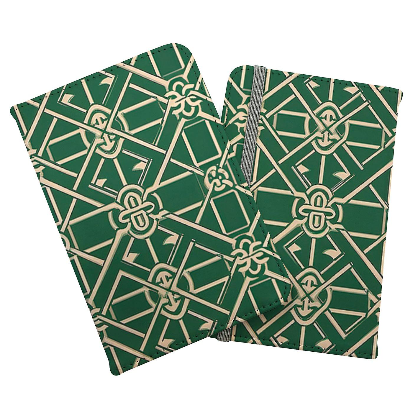 Green Lattice Design Passport Cover