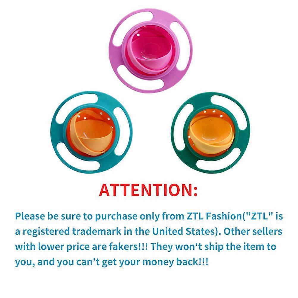 لطيف طفل الدوارة الوعاء 360 درجة قابل للدوران انسكاب واقية من الوعاء الجيروسكوبي مع غطاء