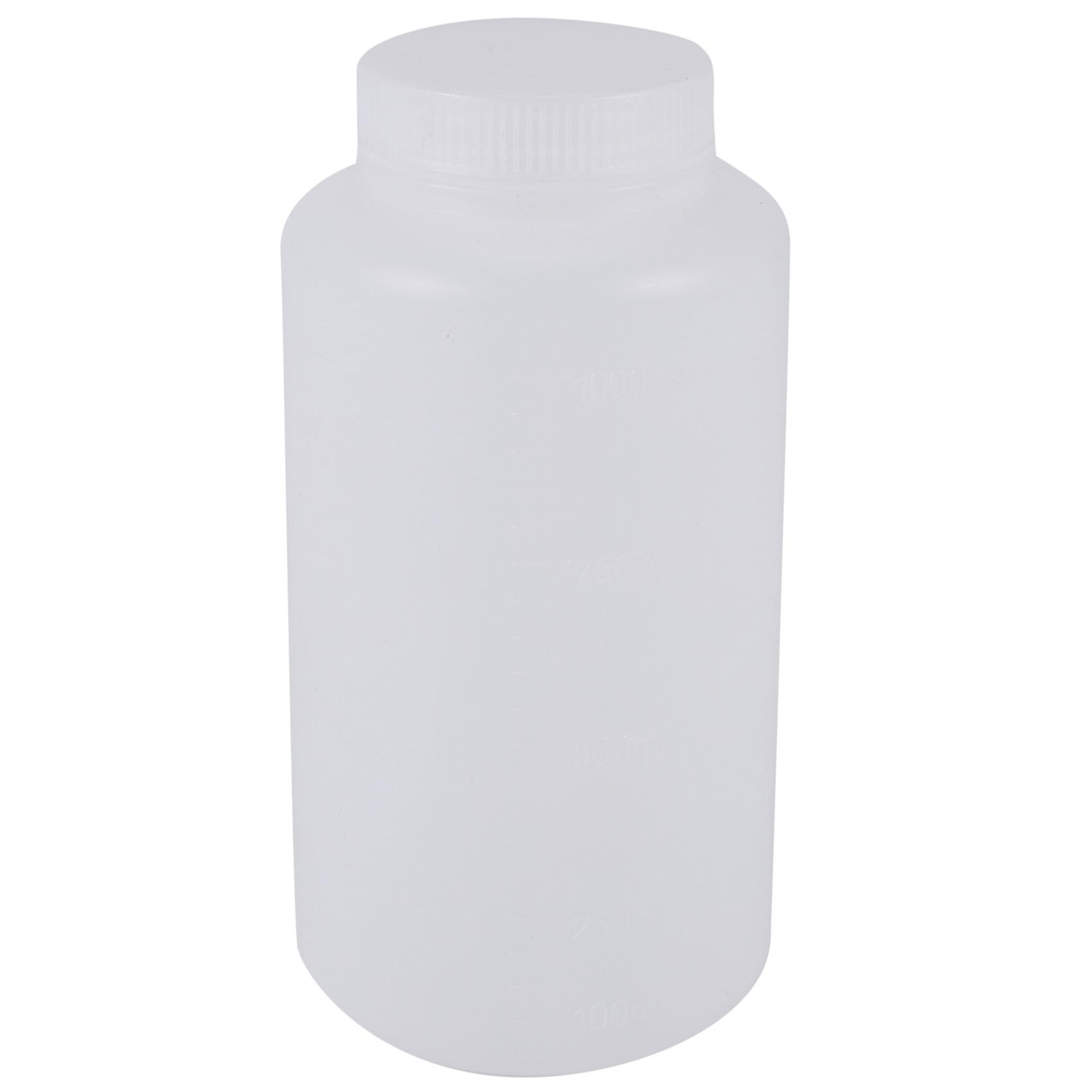 1000ML Clear White Lab Double Cap Auslaufsicherer Kunststoff Weithals