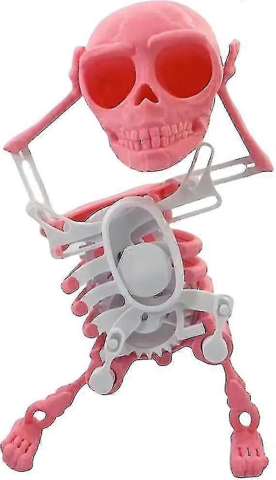 Dancing Skeleton Figurines, 3d Printed Dancing Skeleton Toy, Fun Wind-up Dancing Skull Swinging Skeleton Desktop Ornamente Tw