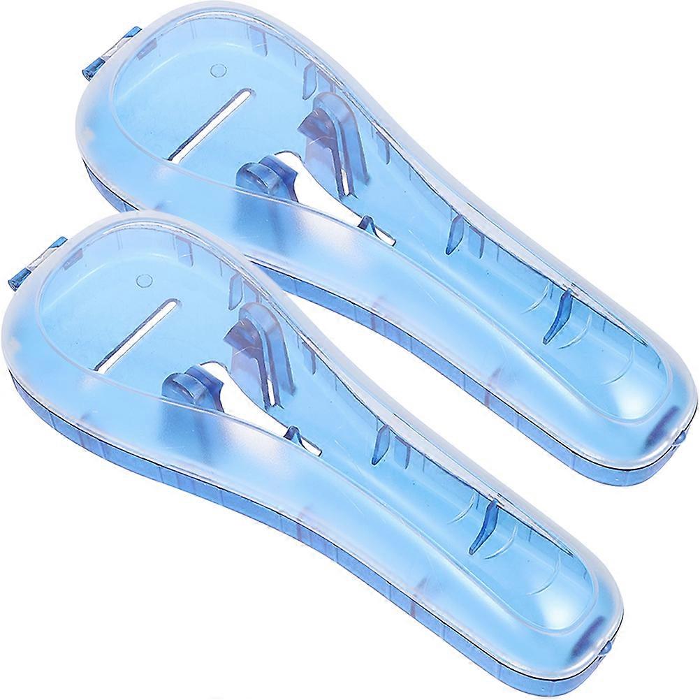 2pcs Manual Razor Box Safety Razor Case Manual Shaver Container Razor Case Small Case
