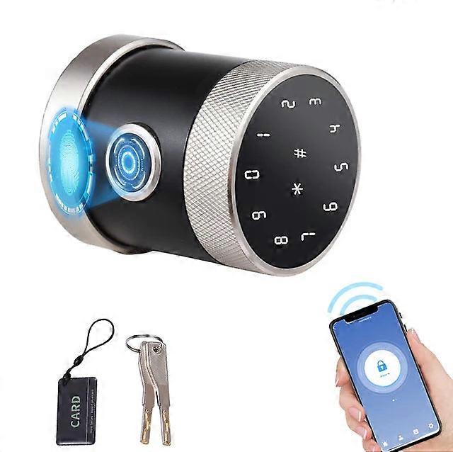 5-In-1 Unlock Smart Lock - Keyless Entry, Biometric Door Knob With Keypad, Bt, Tuya App, Remote Control, Password, Fingerprint