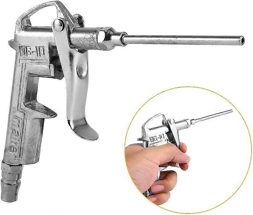 Air blow gun blow gun cleaner with adjustable air flow and extended nozzle