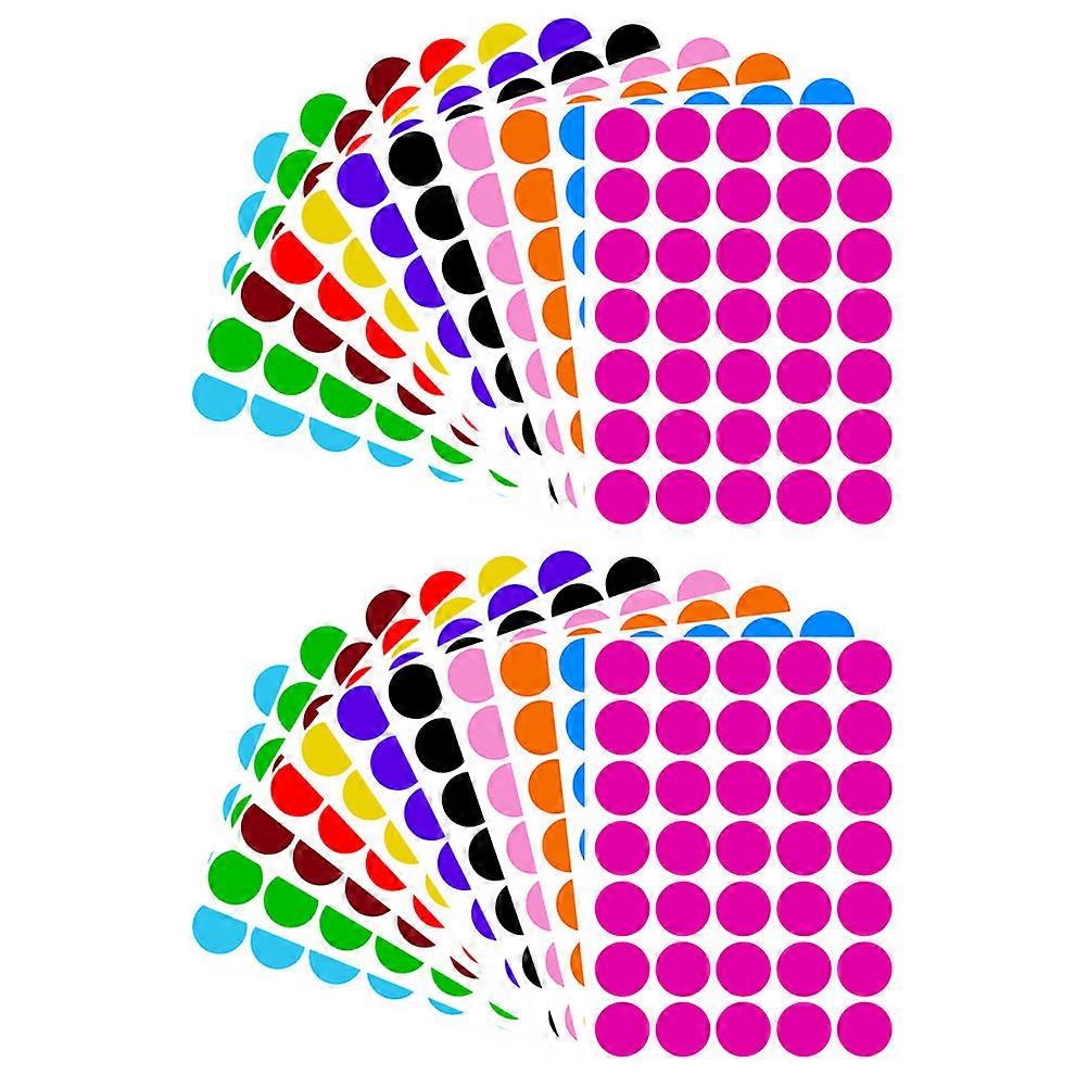 420pcs Color Coding Labels Colored Round Stickers Circle Dot Stickers for Sealing