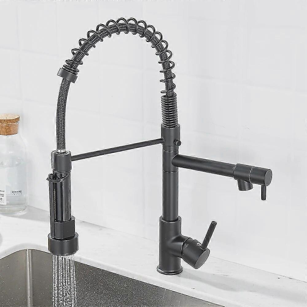 Høj kvalitetForeder Pull Down Køkkenvask Vandhane 360 Graders Rotation Stream Sprøjte Dyse Køkkenvask Varm Kold Vandhaner Varmt og koldt vandarmatur
