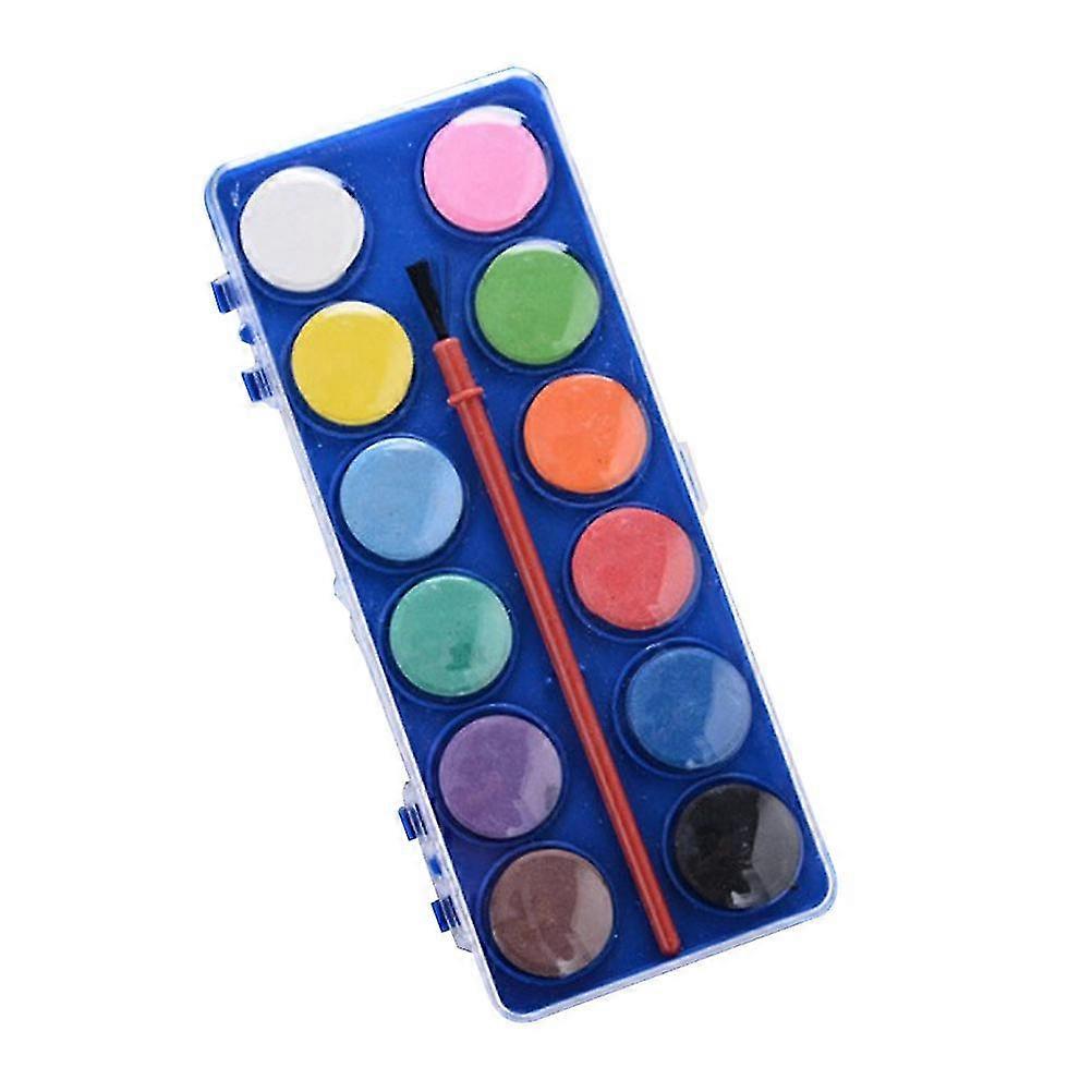 12 Color Small Size Fundamental Watercolor Pan Set Watercolor Artist Set Watercolor Painting Kit For Artists Students Beginners (random Color))