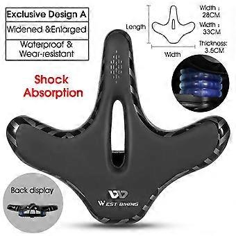 WEST BIKING Selle de vélo ergonomique à gros cul Coussin épaississant élargi Siège de vélo respirant confortable Selle de vélo de route VTT