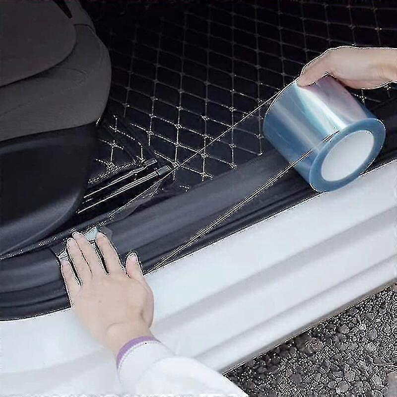 Car Door Sill Protective Film, Clear Self-adhesive Film (10cm X 5m) - For Most Cars