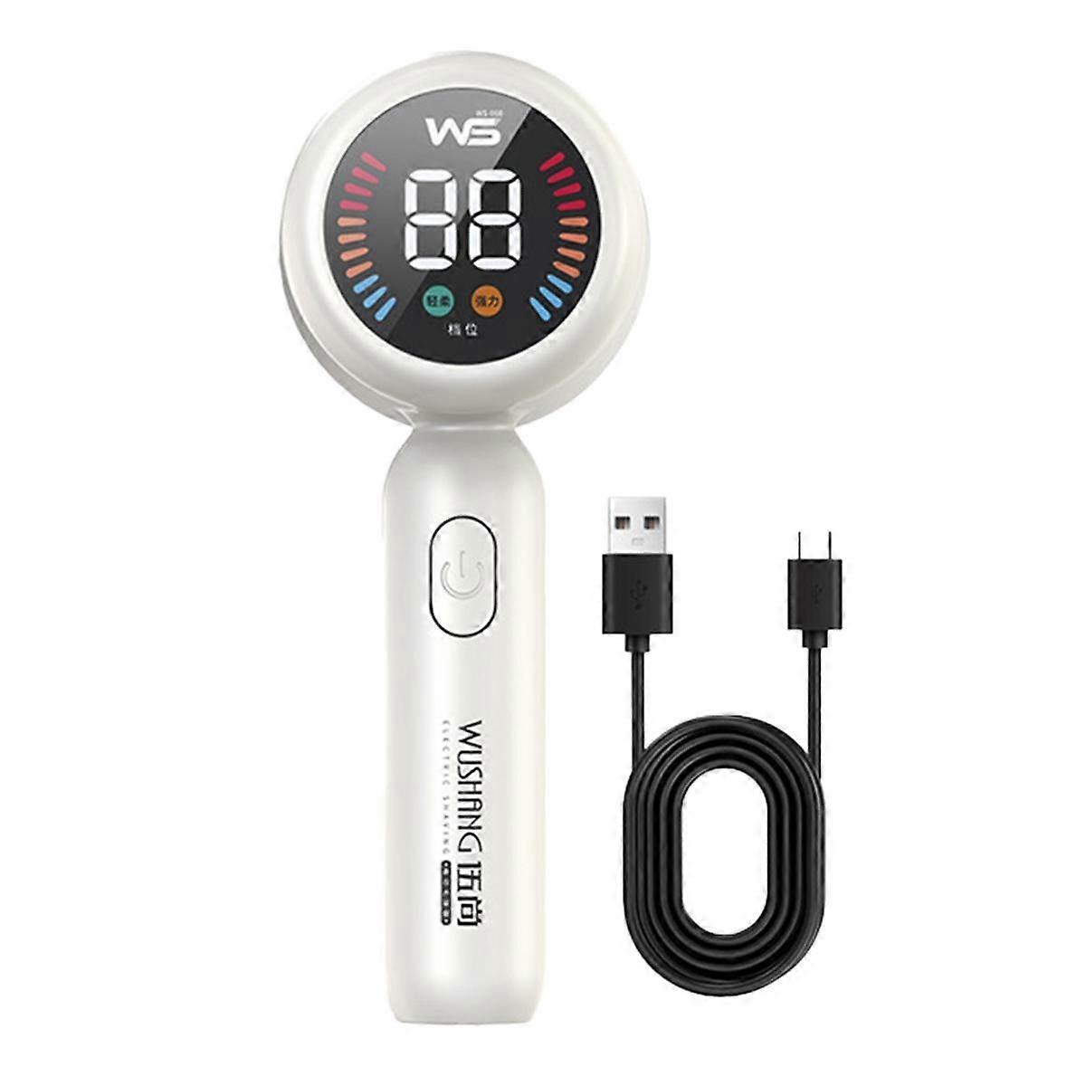 Fabric Shaver Lint Remover Clothes Lint Remover USB Rechargeable LED Display Clothes Lint Remover,White