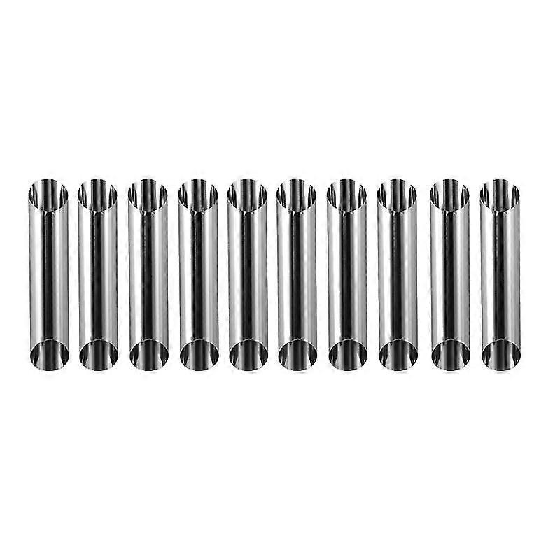 10pcs bread baking mold stainless steel two-way large screw tube cylindrical shaped croissant mold pastry making molds mini empty bread baking tubes f
