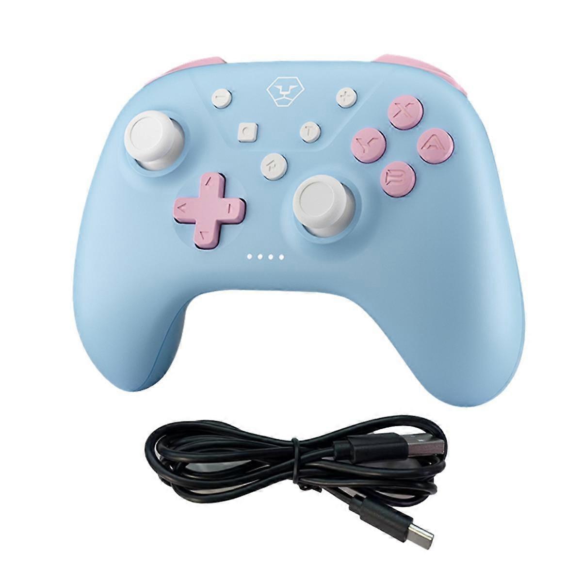 for Switch Bluetooth Gamepad 3-Mode Somatosensory Vibration Candy Colored Handle Blue