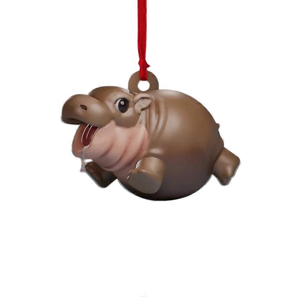 Moo Deng Home Furnishing Decoration Charm,Moo Deng Hippo,Moo Deng Toy