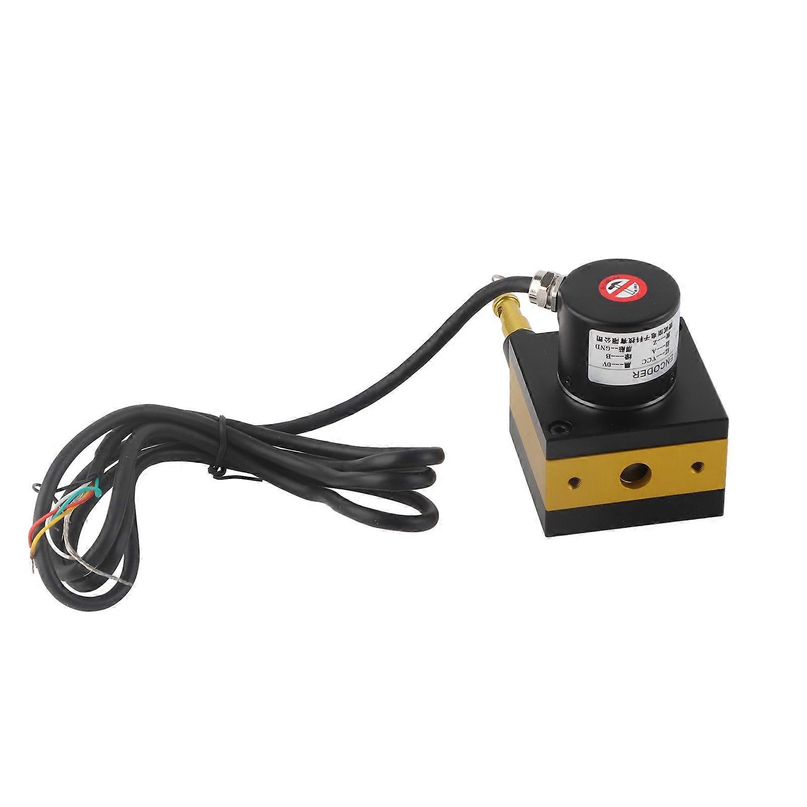 Dia. 38mm Draw Wire Encoder 10 to 3000mm Range Incremental Cable Encoder for Cylinders Testing Machines DC824V