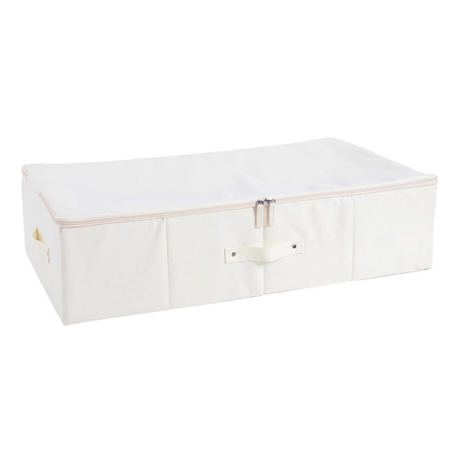Under Bed Collapsible Storage Box Double Zipper Closure Storage Box for Beddings Comforters Pillows