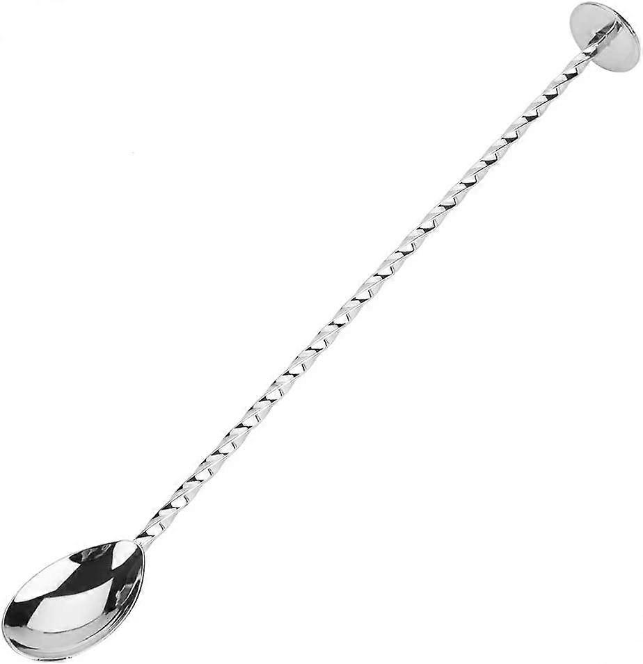 ZK-Stirring Spoon, Stainless Steel Cocktail Spoon Mixed Drink Coffee Long Handle Bar Cafe Twist Bucket Spoon