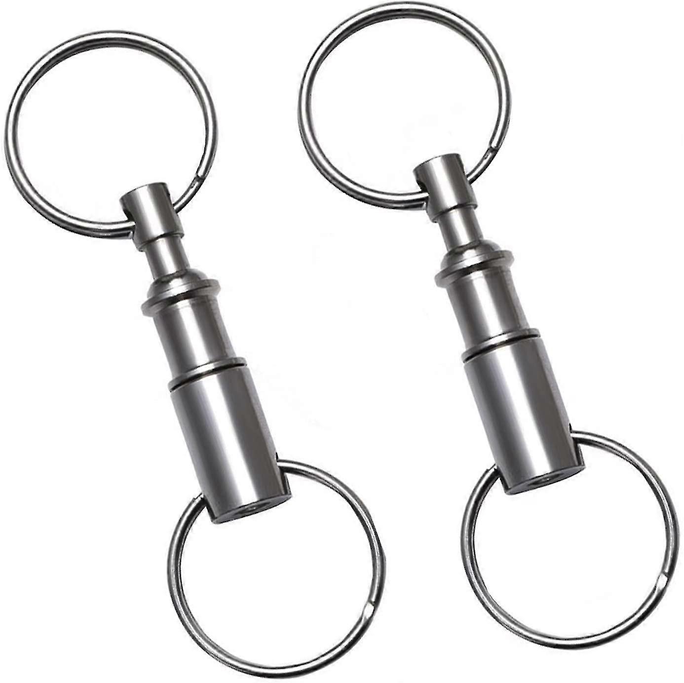 Inel cheie Pull-apart Quick Release Keychain Keyring Metal (set de 2)