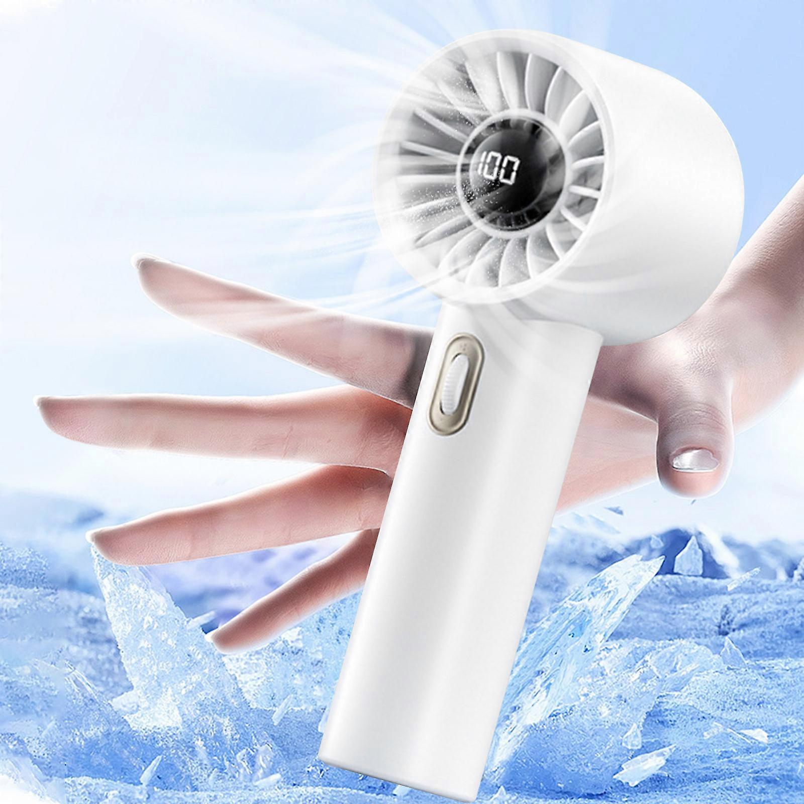 New Digital Display 100 Speed Fan Handheld Stepless Speed Adjustable Turbocharged Small Fan Outdoor Portable Fan Flye243532
