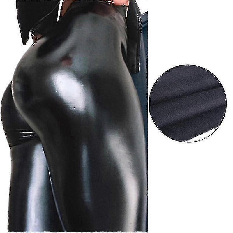 Leggings Latex Light Leather Warm Padded